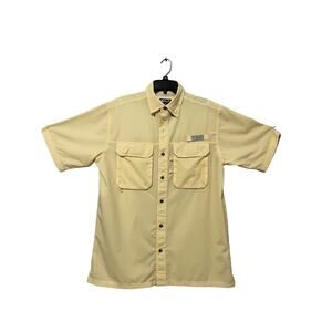 Bimini Bay Outfitter Mens  Fishing Shirt Vented Back Size Medium Yellow